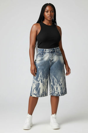 IREP Stealth Wealth Seiba Acid Wash Denim Shorts Shorts iRepBrand