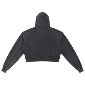 IREP Stealth Wealth Snow Washed Cropped Hoodie  iRepBrand
