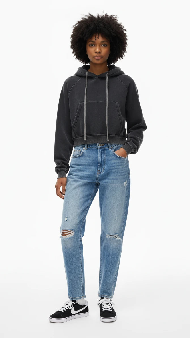 IREP Stealth Wealth Snow Washed Cropped Hoodie  iRepBrand