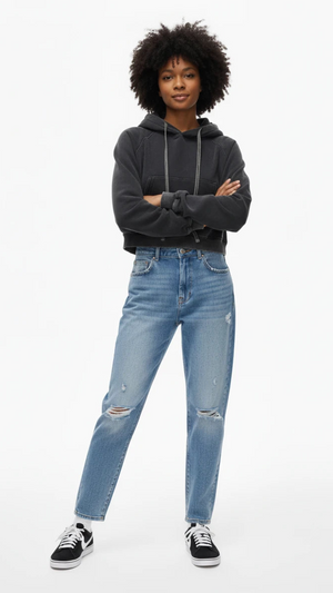 IREP Stealth Wealth Snow Washed Cropped Hoodie  iRepBrand