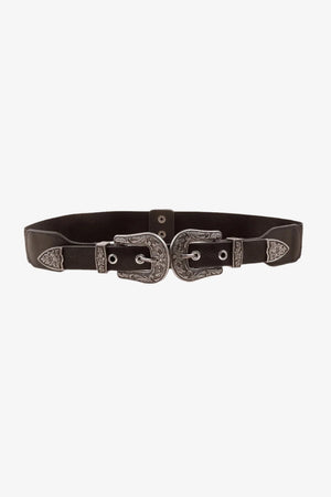 IREP Stealth Wealth Suzette Double Buckle Leather Belt Belt iRepBrand
