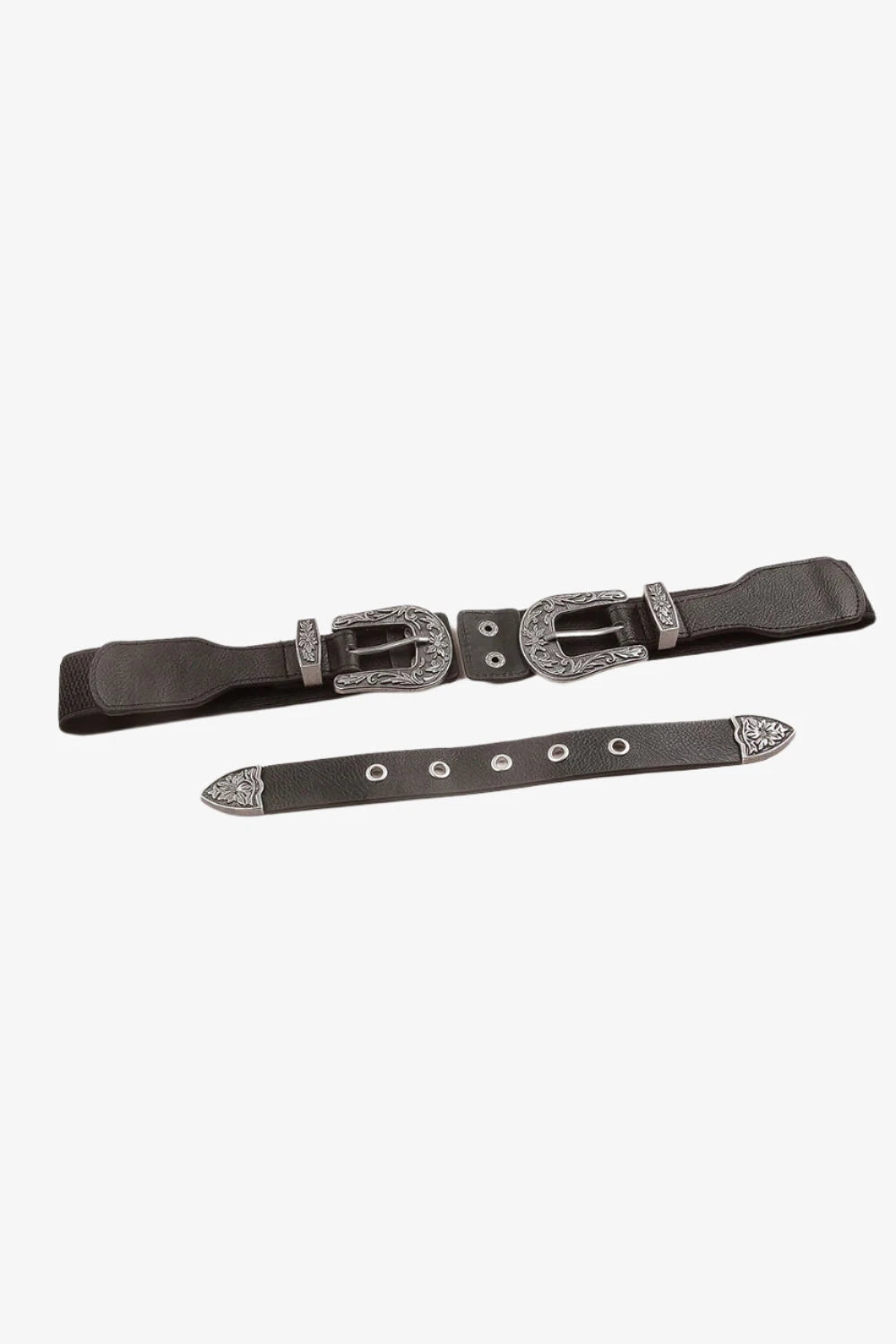 IREP Stealth Wealth Suzette Double Buckle Leather Belt Belt iRepBrand