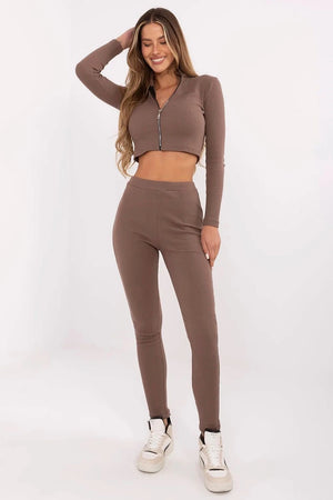 IREP Stealth Wealth Tammy Pants and Crop Top Zip-Up Activewear Set  iRepBrand