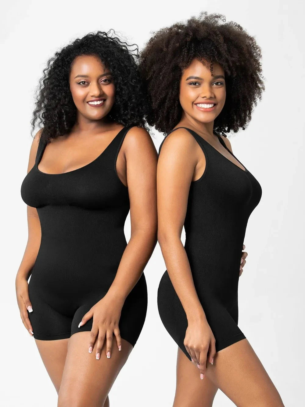 IREP Stealth Wealth Tavi Scoop Neck Wide Strap Shaping Romper Bodysuit Top iRepBrand