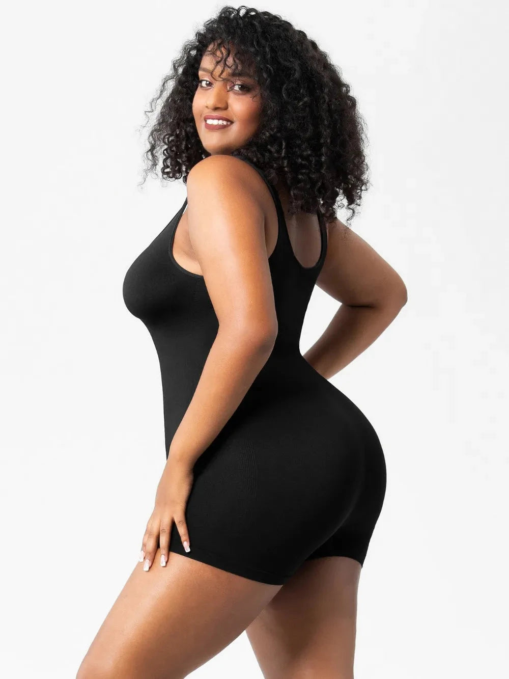 IREP Stealth Wealth Tavi Scoop Neck Wide Strap Shaping Romper Bodysuit Top iRepBrand