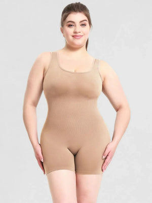 IREP Stealth Wealth Tavi Scoop Neck Wide Strap Shaping Romper Bodysuit Top iRepBrand