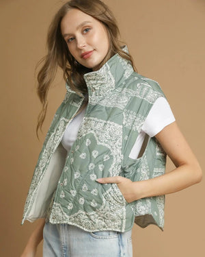IREP Stealth Wealth Taylor Olive Bandana Vest Jacket iRepBrand