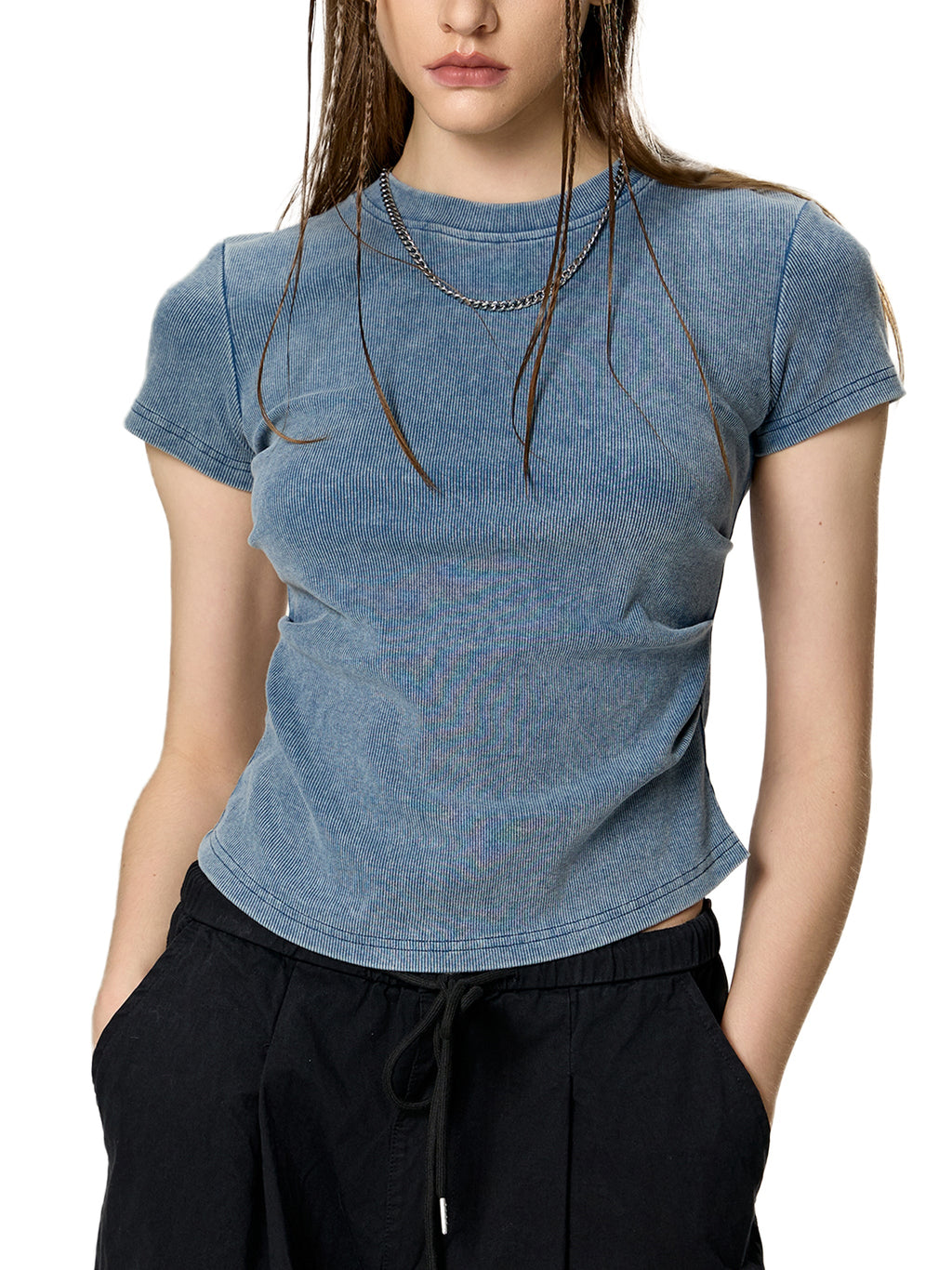IREP Stealth Wealth Vintaged-Wash Bodycon Women Cotton T-Shirt iRepBrand