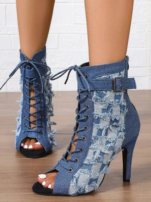 IREP Stealth Wealth Yusra Denim Ankle Boots Shoes iRepBrand