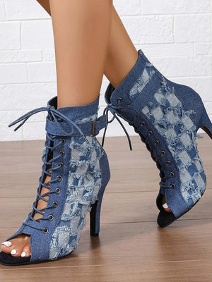 IREP Stealth Wealth Yusra Denim Ankle Boots Shoes iRepBrand