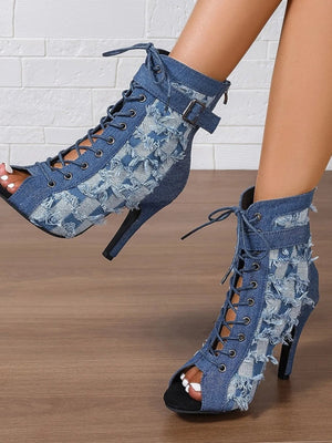 IREP Stealth Wealth Yusra Denim Ankle Boots Shoes iRepBrand