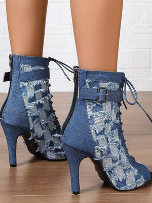 IREP Stealth Wealth Yusra Denim Ankle Boots Shoes iRepBrand