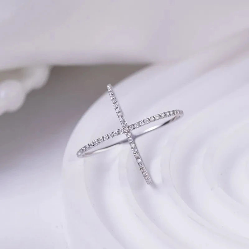 IREP Valery Moissanite Crisscross Ring RIng iRepBrand