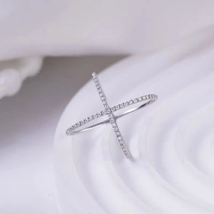 IREP Valery Moissanite Crisscross Ring RIng iRepBrand
