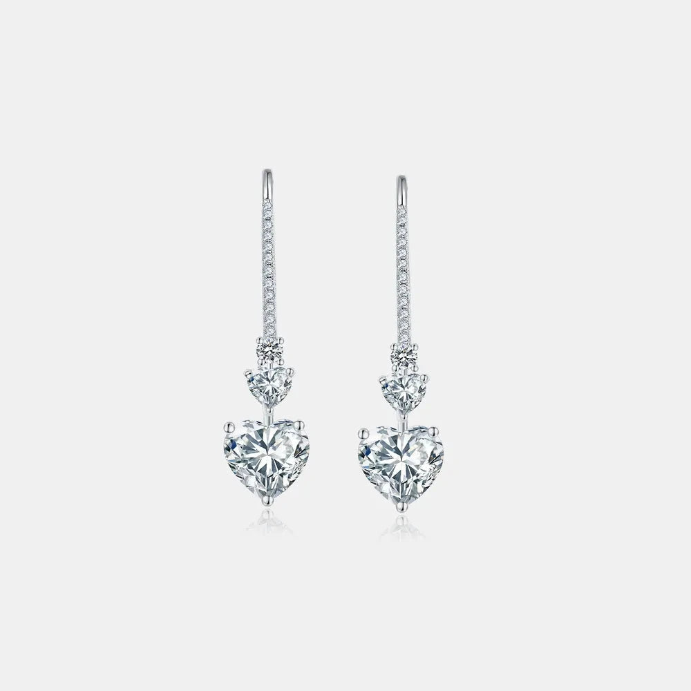 IREP Wrenley Moissanite Heart Drop Earrings Earrings iRepBrand