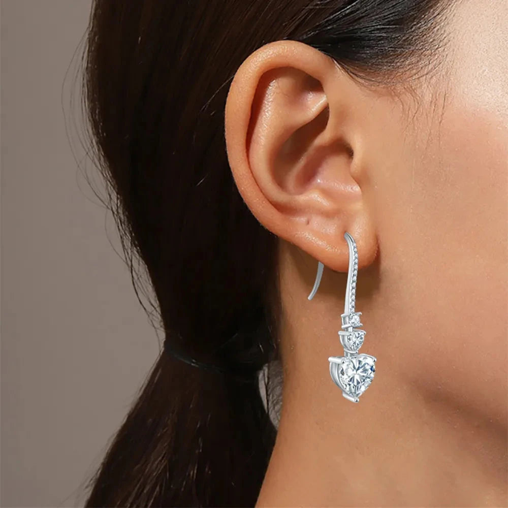 IREP Wrenley Moissanite Heart Drop Earrings Earrings iRepBrand