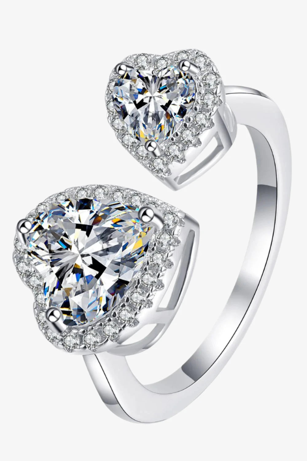 IREP Yara Moissanite Open Heart Ring Ring iRepBrand