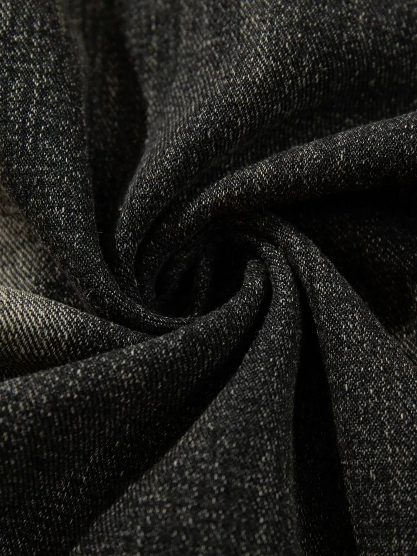Men's Distressed Denim Patchwork Oversized Hoodie with Frayed Details Trendsi 