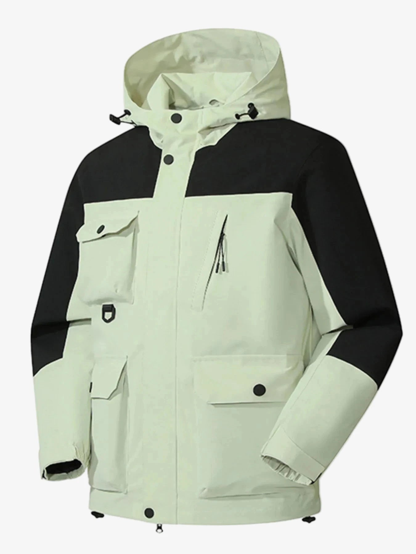 Men's Full Size Multi-Pocket Long Sleeve Hooded Jacket Plus Size Jacket iRepBrand