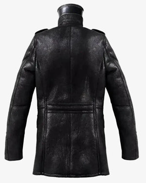 Men’s Long Black Sheepskin Fur Coat Coat iRepBrand
