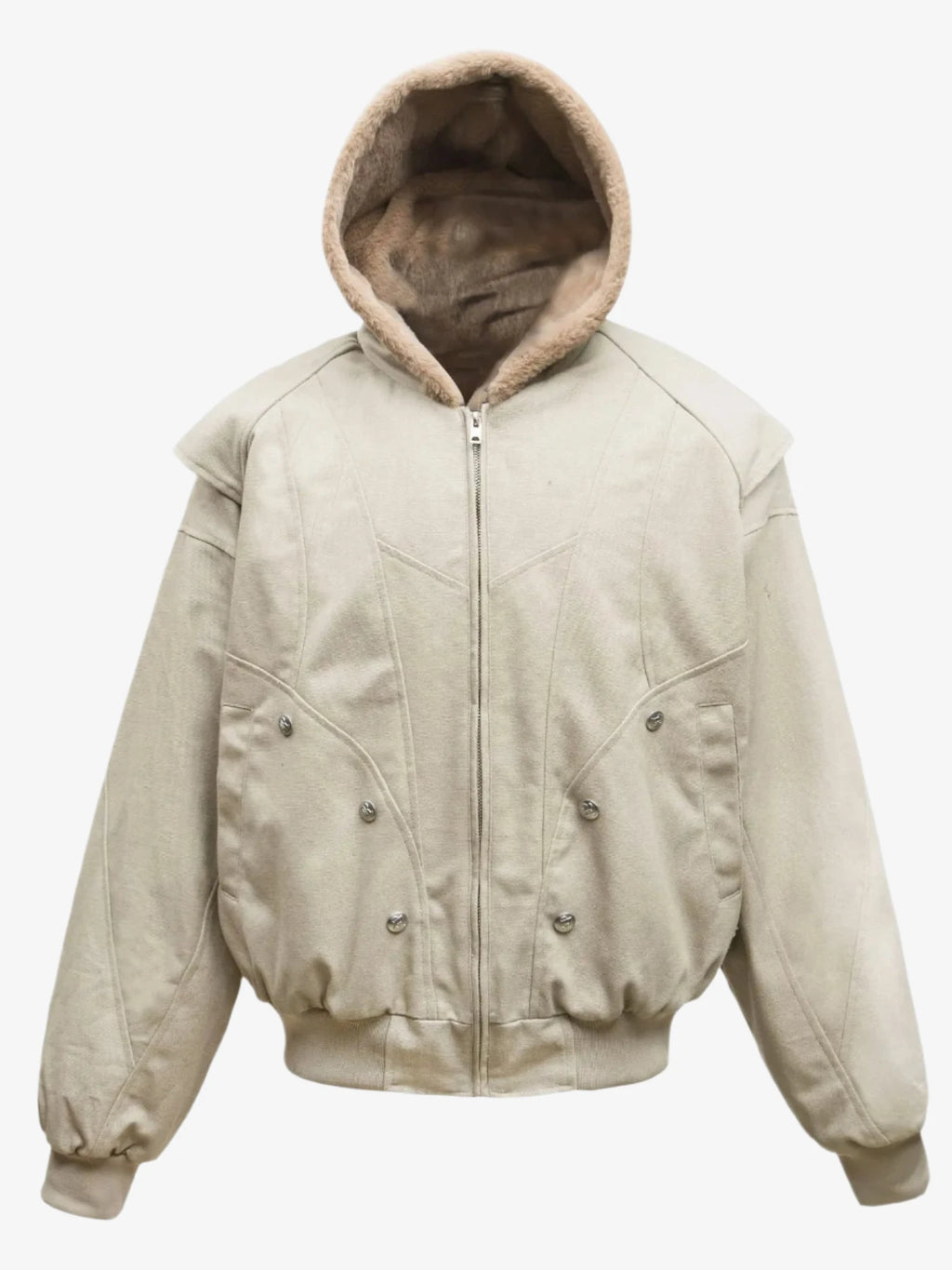Men's Sherpa Lined Hooded Bomber Jacket Trendsi 