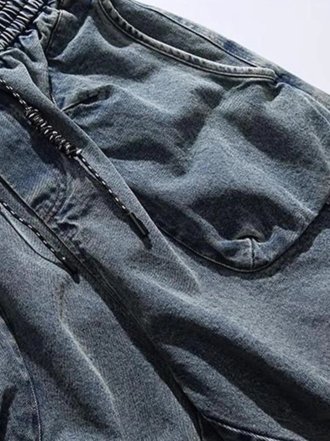 Men's Washed Loose Fit Denim Shorts Trendsi 