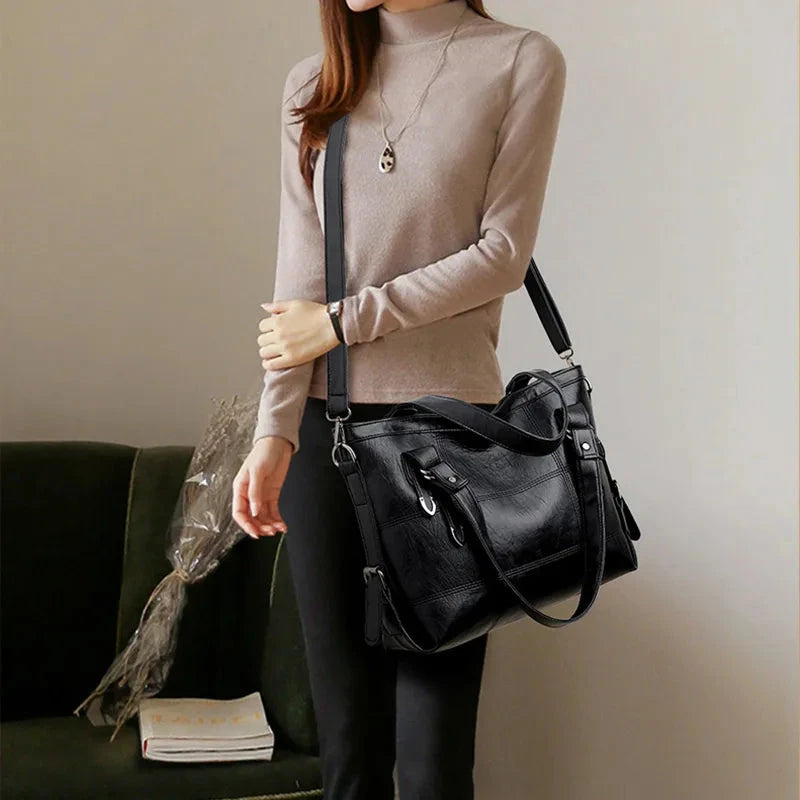 PU Leather Medium Handbag Trendsi 