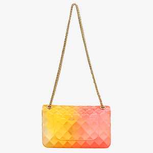 Quilt Embossed Multi Color Jelly Shoulder Bag Fashion World 