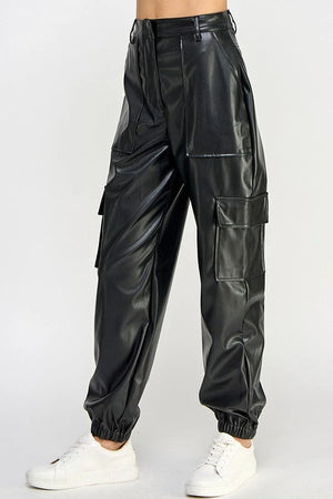 RELAXED VEGAN LEATHER CARGO PANTS Sweet Generis 