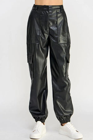 RELAXED VEGAN LEATHER CARGO PANTS Sweet Generis 