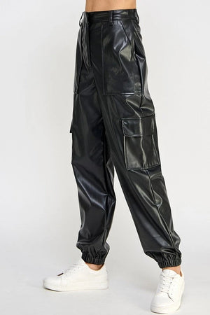 RELAXED VEGAN LEATHER CARGO PANTS Sweet Generis 