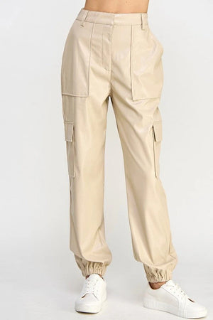 RELAXED VEGAN LEATHER CARGO PANTS Sweet Generis 