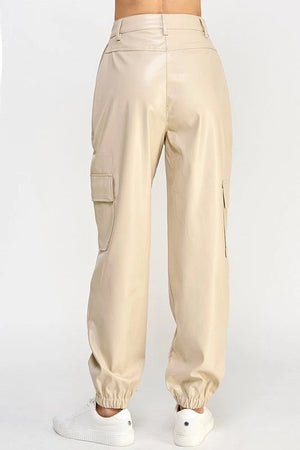 RELAXED VEGAN LEATHER CARGO PANTS Sweet Generis 