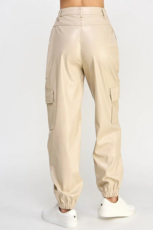 RELAXED VEGAN LEATHER CARGO PANTS Sweet Generis 