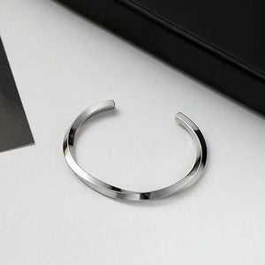 IREP Silver Mobius Open Bangle Bracelet IREPBRAND 