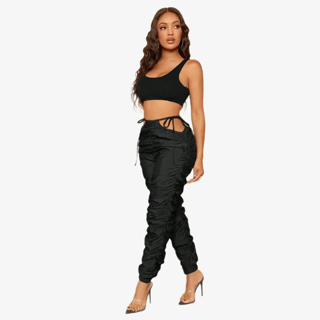 IREP Sporty Pleated Stacked Women Pants IREPBRAND 