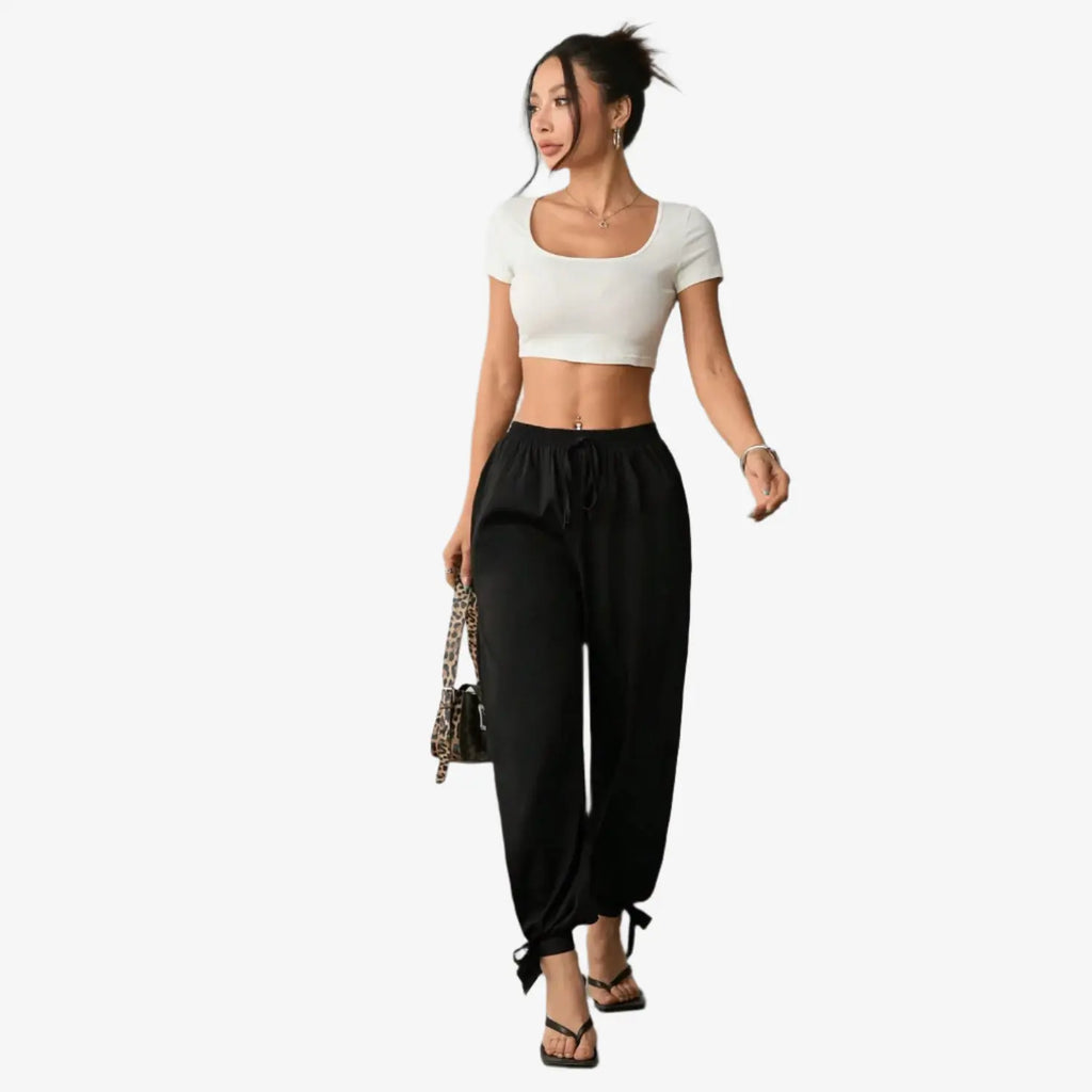 IREP Knot Hem Split Thigh Women Pants IREPBRAND 