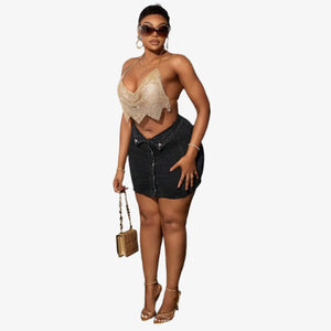 IREP Raw Hem Front Button Women Skirt IREPBRAND 