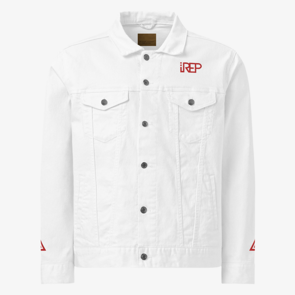 IREP Denim Jacket - White/Red