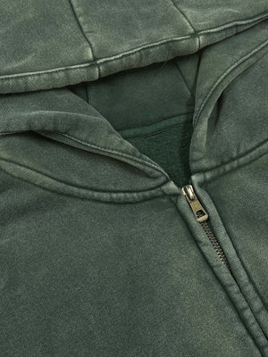 IREP Acid Washed Zip Hoodie - Washed Green/White ODMPOD 