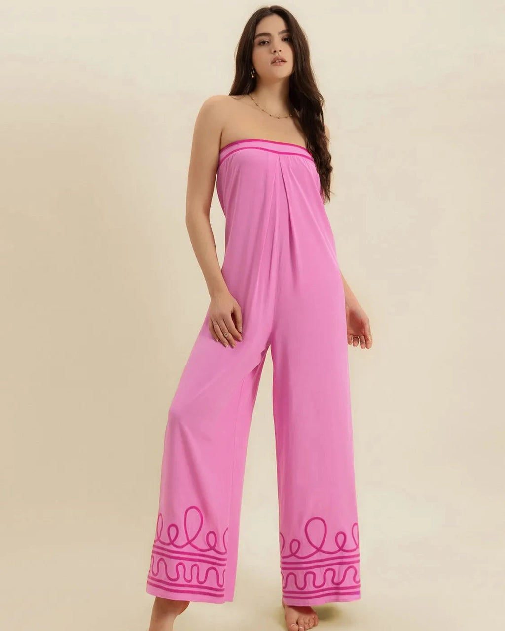 Wide Leg Tube Jumpsuit Trendsi 