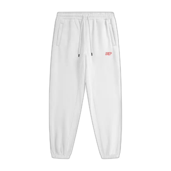 IREP Classic Sweatpants - White/Red - iRepBrand