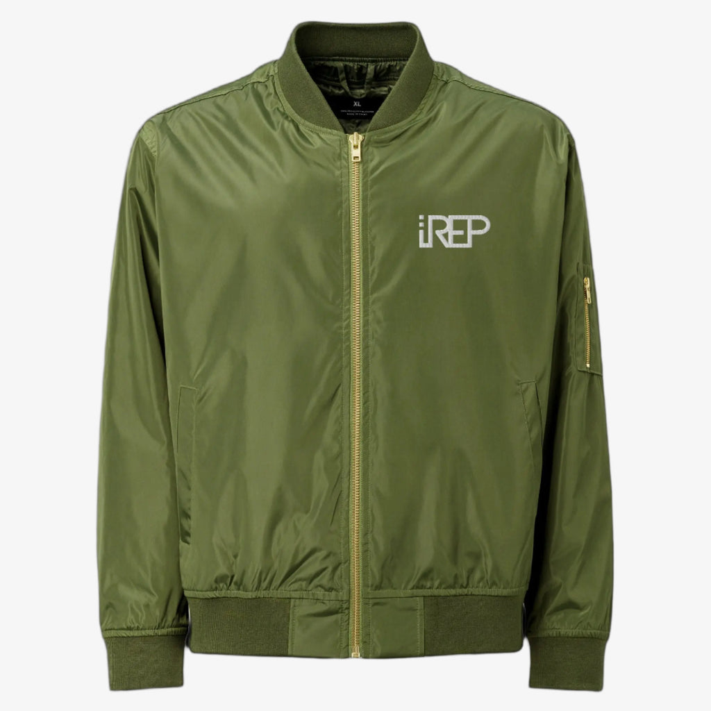 IREP Bomber Jacket - Olive/White - iRepBrand