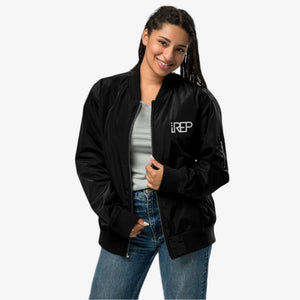 IREP Bomber Jacket - Black/White - iRepBrand