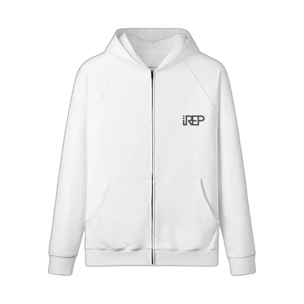 IREP Zip Hoodie - White PODpartner 