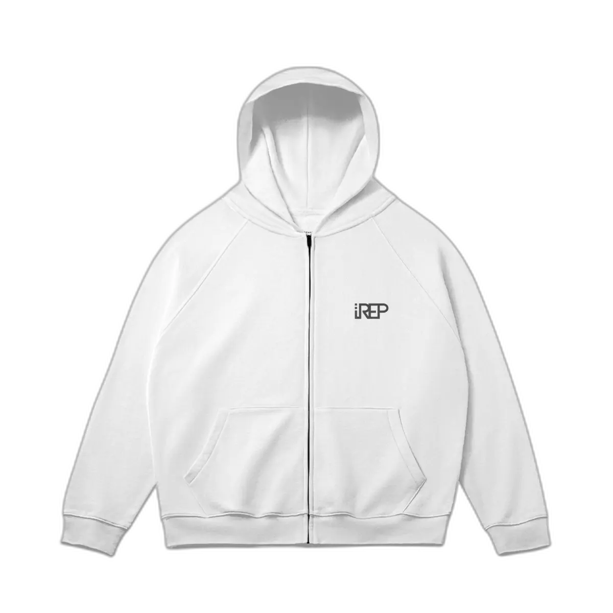 IREP Zip Hoodie - White PODpartner 