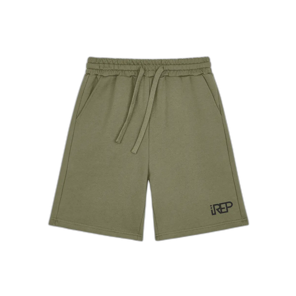 IREP Classic Sweat Shorts - Sage Green/Black PODpartner 