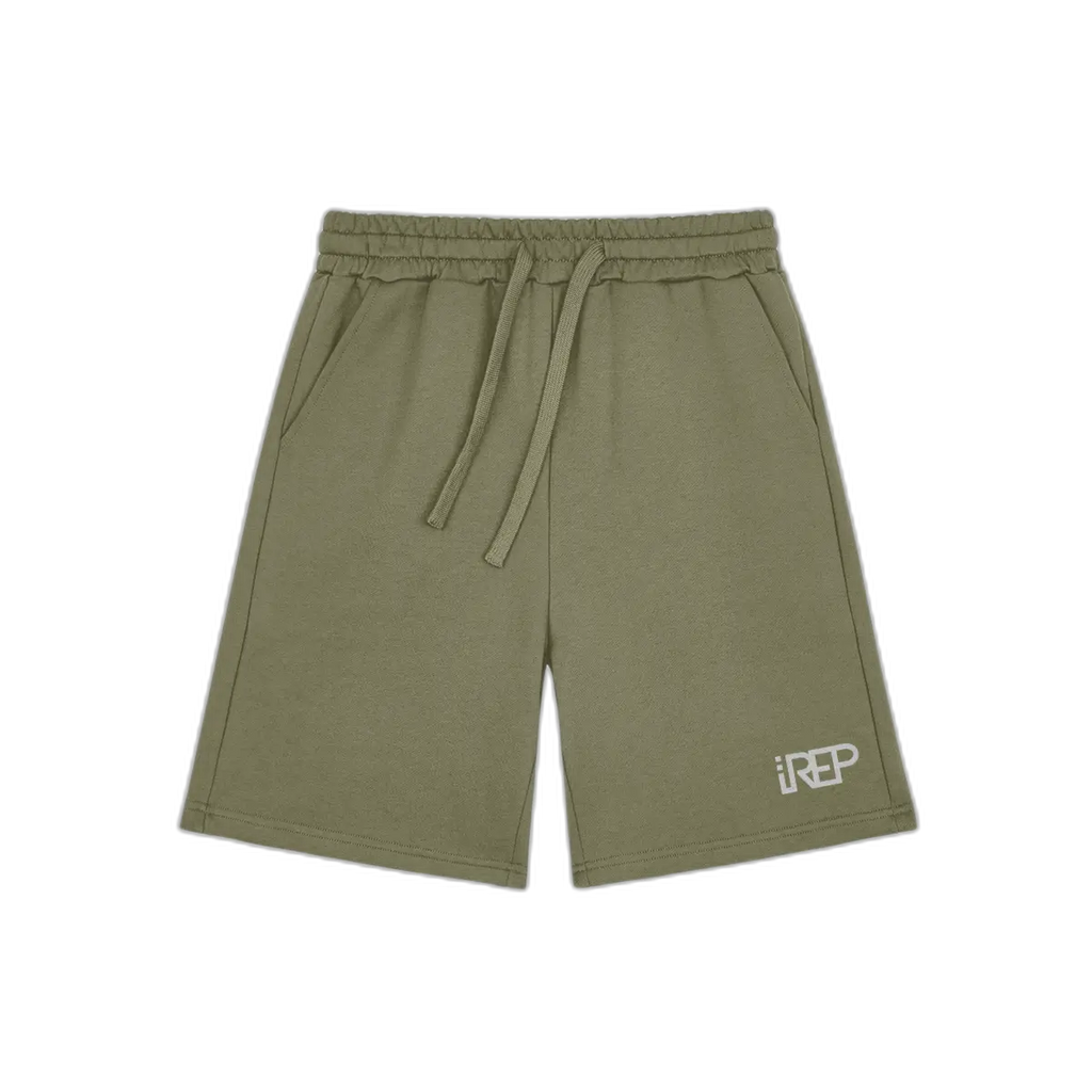 IREP Classic Sweat Shorts Sage Green/White PODpartner 