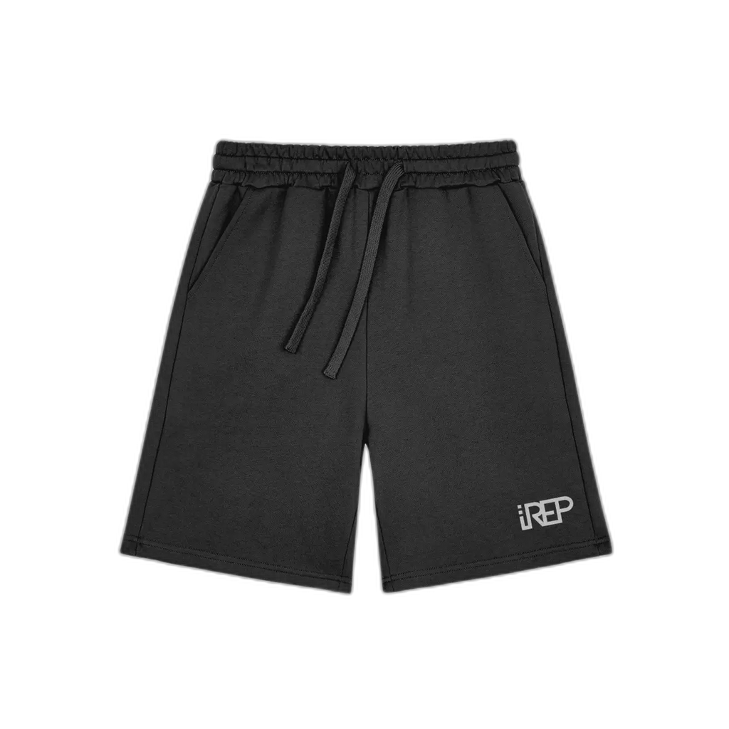 IREP Classic Sweat Shorts - Black/White PODpartner 