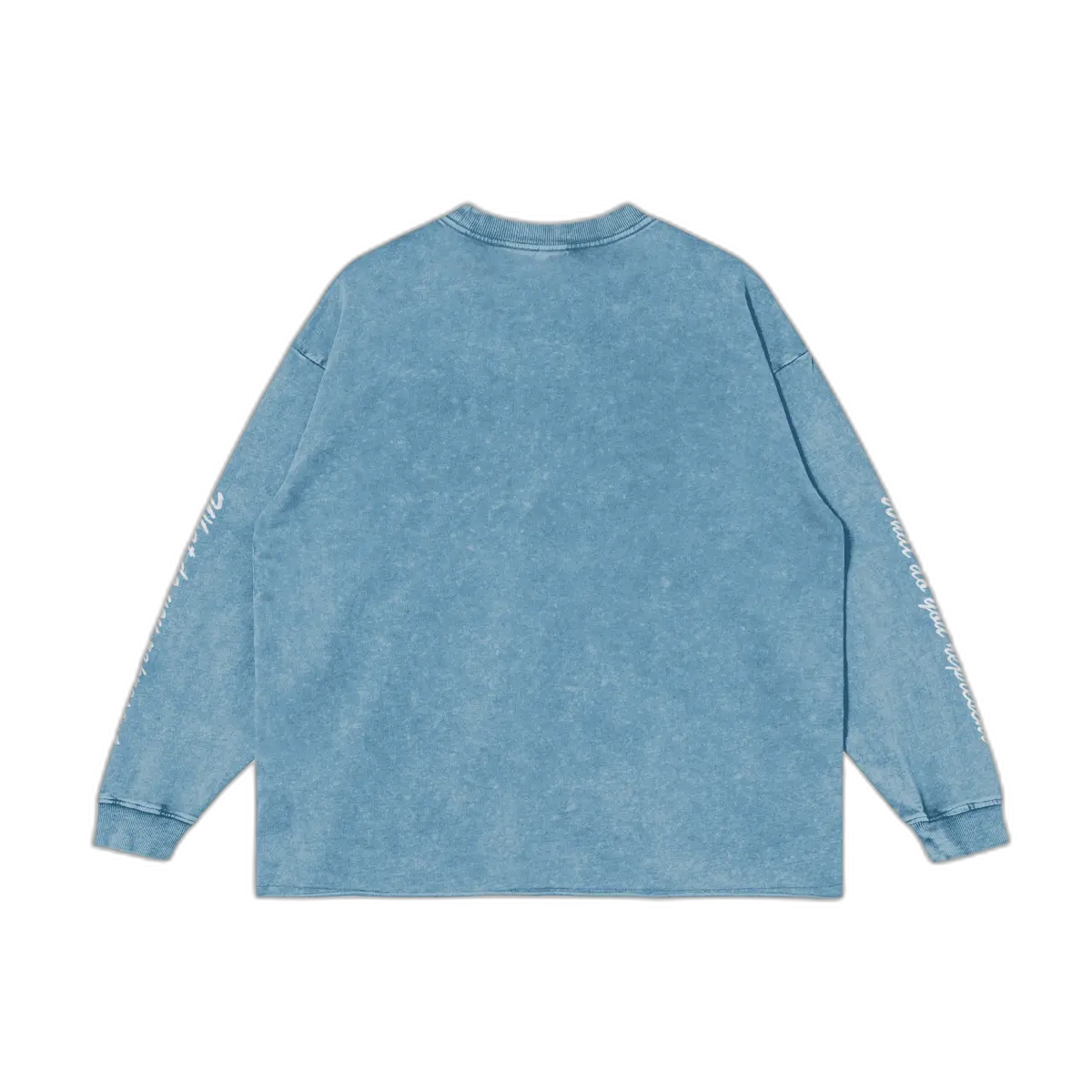 IREP Faded Long Sleeve T-shirt - Dusty Blue/White PODpartner 